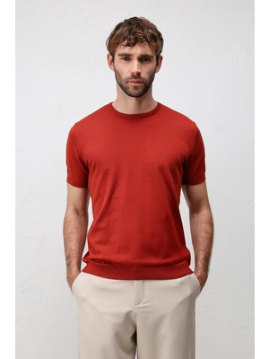 Antioch Kırmızı Comfort Slim Triko T-Shirt