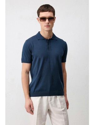 Antioch İndigo Comfort Slim Polo Yaka Erkek Triko T-Shirt