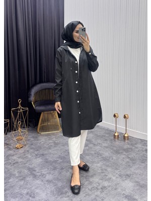 Moda Yağmur Irem Trenç  Siyah