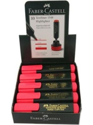 Faber Castell Fosforlu Kalem 1548 Kırmızı  5030154821000