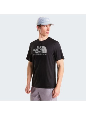 The North Face 24/7 Logo Graphic Sleeve Erkek Siyah T-Shirt.-