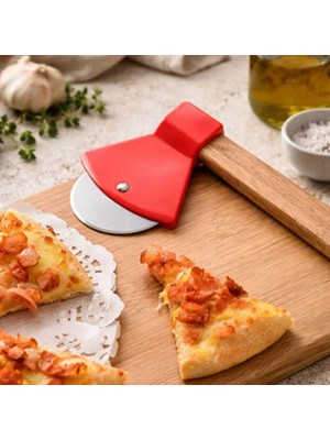 Runaway Balta Tasarımlı Ahşap Saplı Paslanmaz Çelik Pizza Kesici
