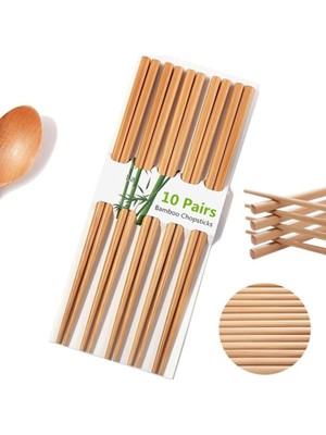 Empressco Organik Bambu Çin Çubuğu Chop Sticks 10 Çift