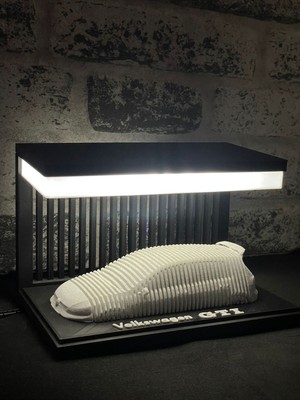 Empressco Gtı LED Işıklı Araba Masa Lamba Dekoru ( Granit Desen )