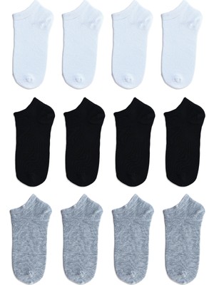 QUALITY WALKING Monochrome Series Patik Çorap 12'li Set