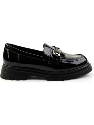 Bambi Siyah  Kadın Loafer Ayakkabı K01179828112