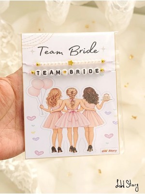 GHL Story Inci Gelin ve Nedime Bilekliği, Bride-Team Bride, Gelin Bilekliği, (1 Adet Gelin+5 Adet Nedime ))