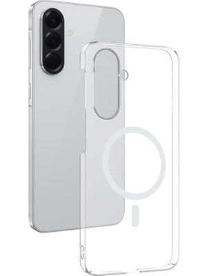 Vendas Samsung Galaxy A27 Kamera Korumalı M-Safe Şarj Özellikli Şeffaf Vendas London Sert Pc Kapak