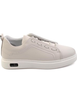 Bambi Beyaz Hakiki Deri Erkek Sneaker E01700178003
