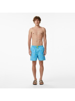 UNITED4 Comfort Fit Erkek Mavi Deniz Şortu.SAKS