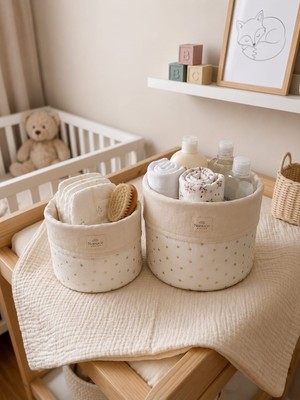 Drsn Ticaret Nünüco Atelier 2'li Çok Amaçlı Bebek Odası Düzenleyici Sepet