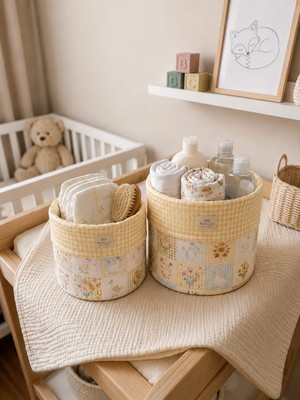 Drsn Ticaret Nünüco Atelier 2'li Çok Amaçlı Bebek Odası Düzenleyici Sepet