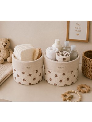 Drsn Ticaret Nünüco Atelier 2'li Çok Amaçlı Bebek Odası Düzenleyici Sepet