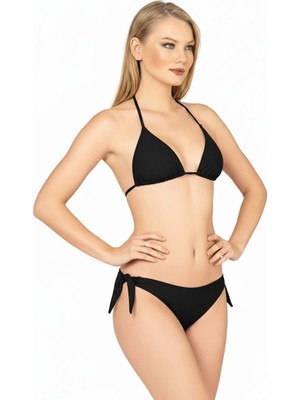 Beria Kadın Üçgen Yarım Dolgulu Siyah Bikini Takımı