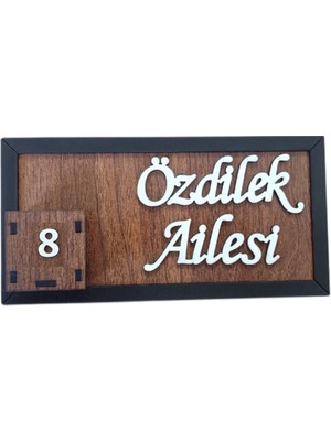 Aura Ev Mağazası Kapı Süsü Isimli Numaralı