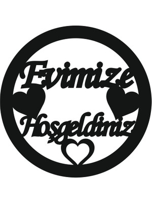Aura Ev Mağazası Evimize Hoşgeldiniz Kapı Süsü