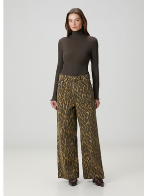 Ganni Leopar Desenli Baggy Jean Pantolon
