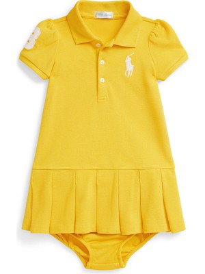 Polo Ralph Lauren Sarı Kız Bebek Elbise