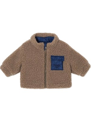 Fendi Kahverengi Erkek Bebek Peluş Ceket