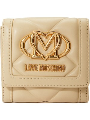 Love Moschino Krem Kadın Cüzdan