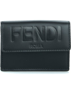 Fendi Siyah Logolu Kadın Deri Cüzdan