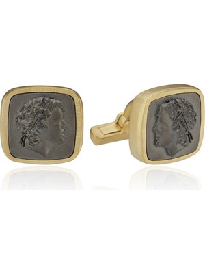 Melie Jewelry Marcus Kare 925 Ayar Gümüş Erkek Kol Düğmesi
