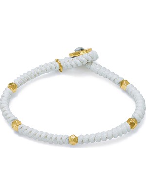 AtolyeWolf Snake Knot Beyaz Erkek Gümüş Bileklik