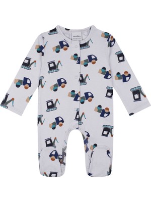 Antebies Inşaat Ekibi Desenli Unisex Bebek Tulum