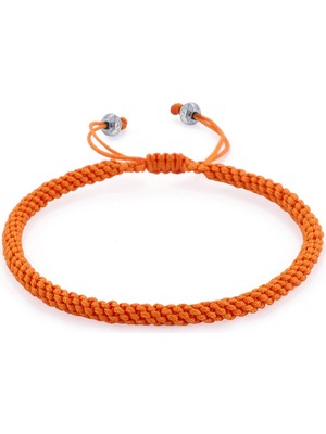 AtolyeWolf Knot Turuncu Erkek Gümüş Bileklik