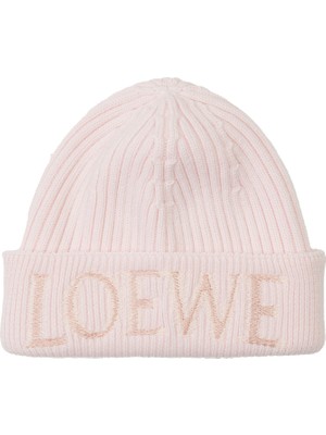 Loewe Pembe Logolu Kadın Yün Bere