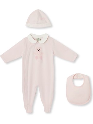 Fendi Açık Pembe 3lü Unisex Bebek Set