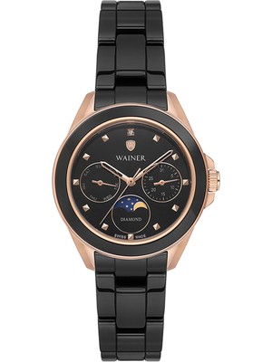 Wainer WA.18040-E Siyah Çelik Kol Saati