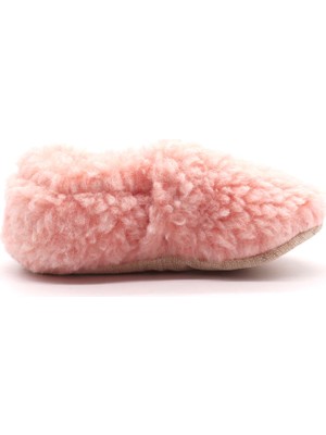 Morgedan Açık Pembe Unisex Bebek Peluş Patik