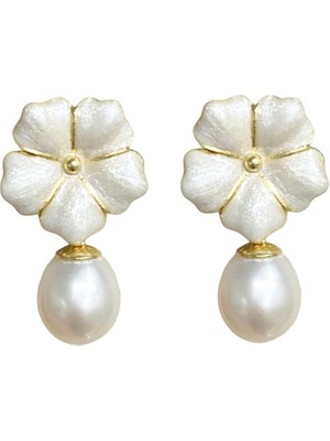 Alegoria Jewellery Bavella Altın Kaplama 925 Ayar Gümüş Kadın Inci Küpe