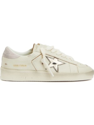 Golden Goose Stardan Beyaz Silver Kadın Deri Sneaker