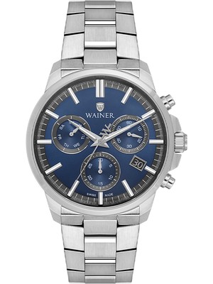 Wainer WA.16200-B Gümüş Çelik Erkek Kol Saati