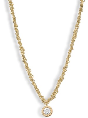 Ginza Design Jewelry Honey White Diamond Pırlanta Taşlı 14 Ayar Altın Kadın Kolye
