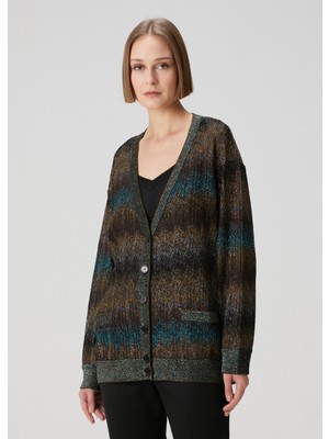 Missoni Koyu Mavi Desenli Hırka