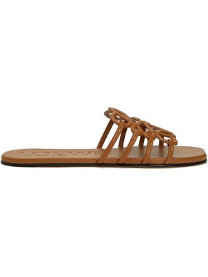 Loewe Petal Anagram Camel Deri Terlik