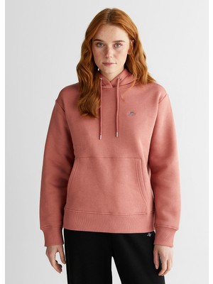 Gant Pembe Relaxed Fit Kapüşonlu Kadın Sweatshirt