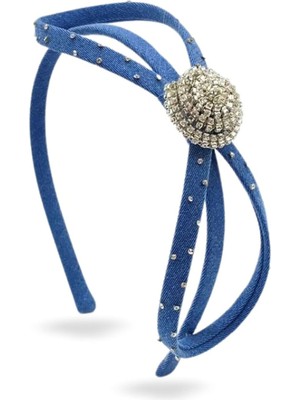 Eli Peacock Maya Denim Glam Mavi Kadın Taç