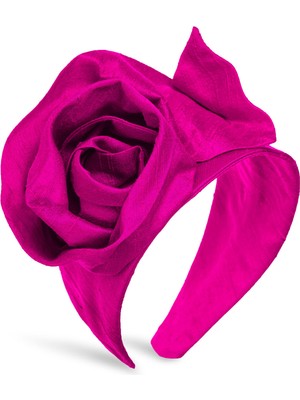 Sibi Hats Call Me Rosy El Yapımı Fuşya Ipek Taç