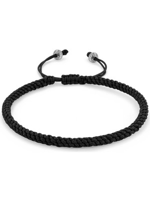 AtolyeWolf Knot Siyah Erkek Gümüş Bileklik