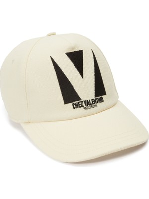 Valentino Garavani Chez Valentino Siyah Krem Erkek Şapka