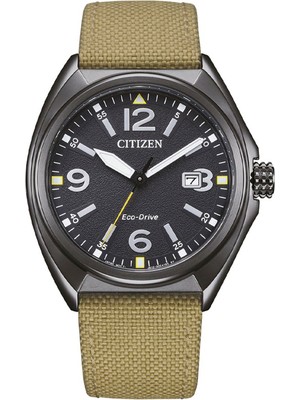 Citizen AW1575-08E Füme Deri Unisex Kol Saati