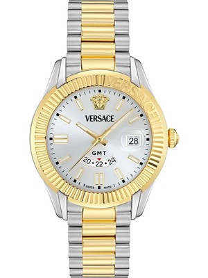 Versace VRSCVE0U00325 Altın Rengi Metalik Gri Çelik Erkek Kol Saati