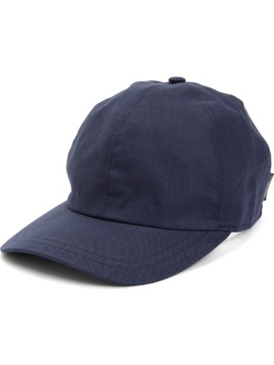 Borsalino Baseball Lacivert Erkek Keten Şapka