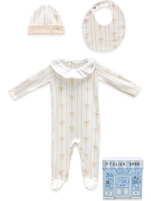 Atelier Babbi Bej 3lü Kız Bebek Yenidoğan Seti