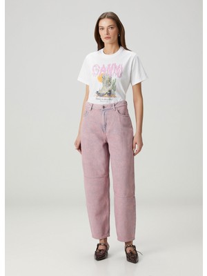 Ganni Cameo Pembe Jean Pantolon