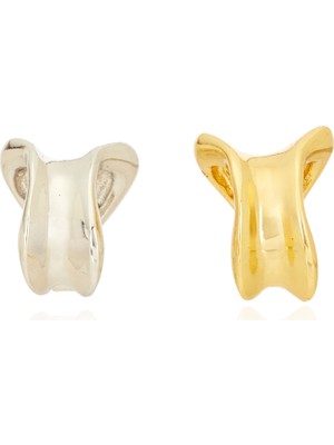  collection gold silver 2li kadın earcuff seti